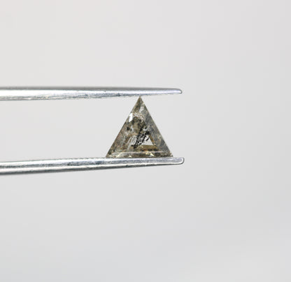 0.64 Carat Salt and Pepper Loose Triangle Shape Diamond for a One-of-a-Kind Galaxy Ring: Exquisite Gemstone Jewelry Piece - JayKrishna Diamond