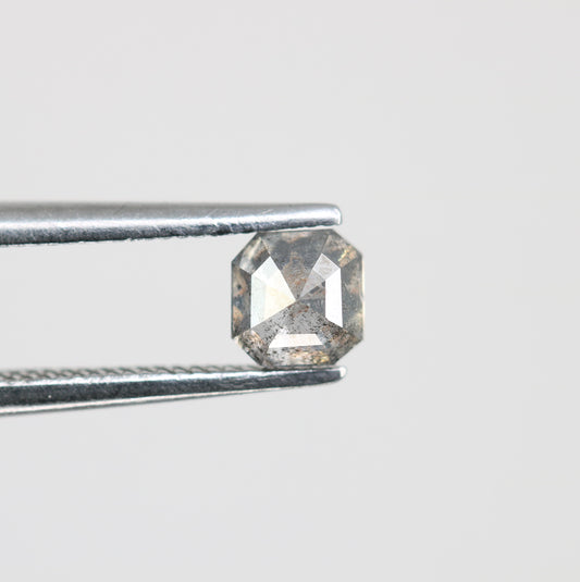 0.48 Carat Salt And Pepper Asscher Shape Natural Loose Diamond For Wedding Ring - JayKrishna Diamond