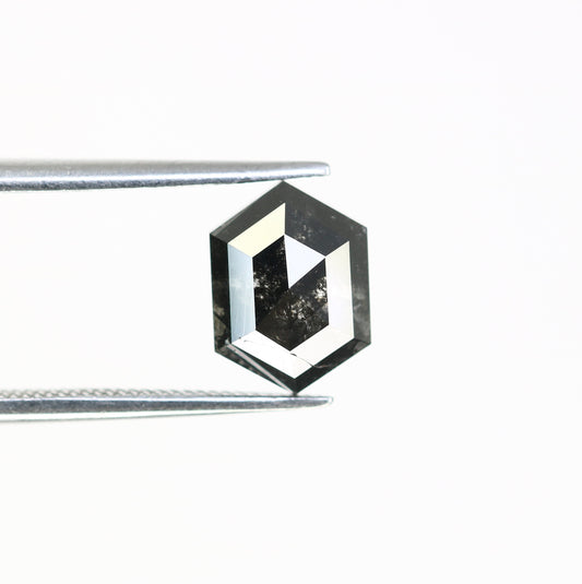 2.73 CT Elongated Hexagon Shape Salt And Pepper 9.20 MM Diamond For Wedding Band - JayKrishna Diamond