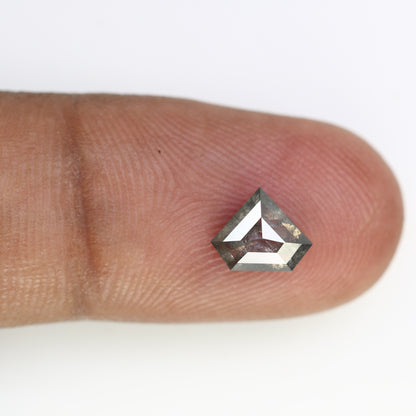1.18 CT 6.70 MM Diamond Cut Salt And Pepper Diamond For Statement Ring - JayKrishna Diamond