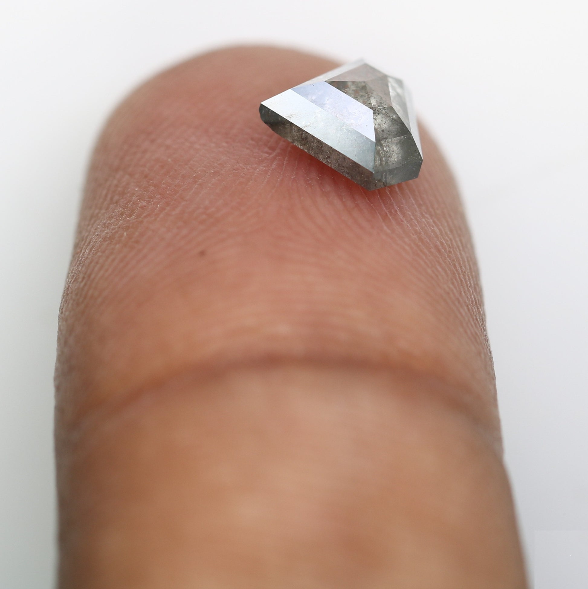 1.18 CT 6.70 MM Diamond Cut Salt And Pepper Diamond For Statement Ring - JayKrishna Diamond