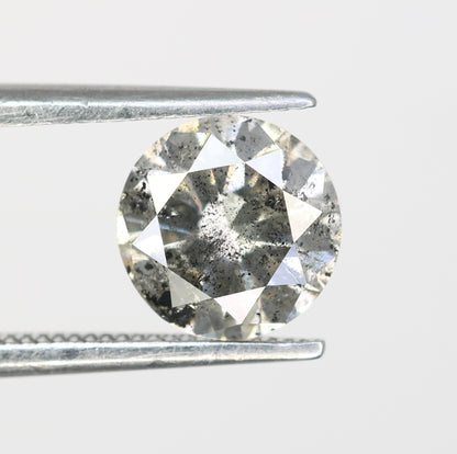 1.51 Carat Salt And Pepper Loose Round Brilliant Cut Diamond For Wedding Ring - JayKrishna Diamond