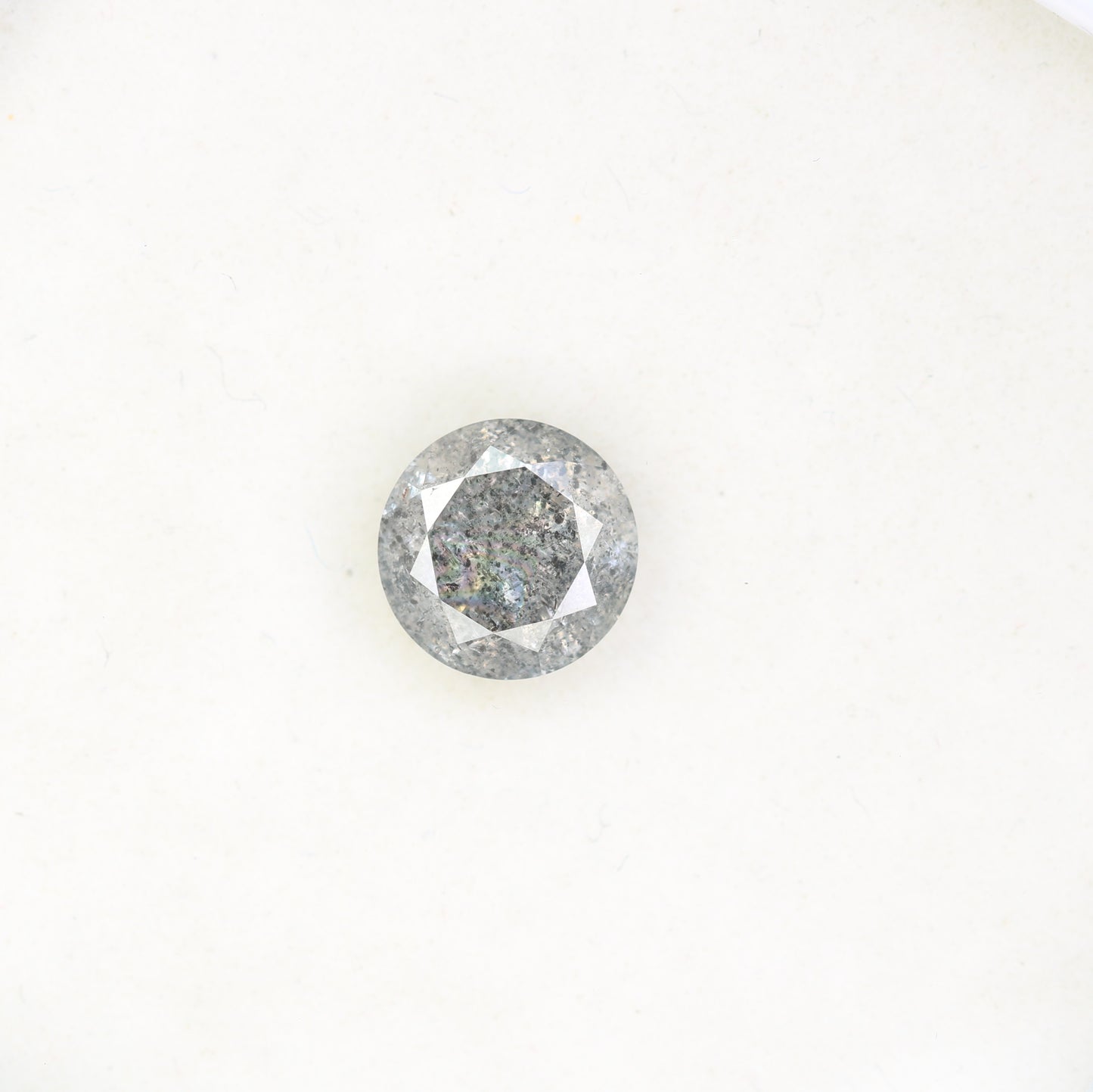 1.47 Carat Natural Salt And Pepper Round Brilliant Cut Diamond For Wedding Ring - JayKrishna Diamond