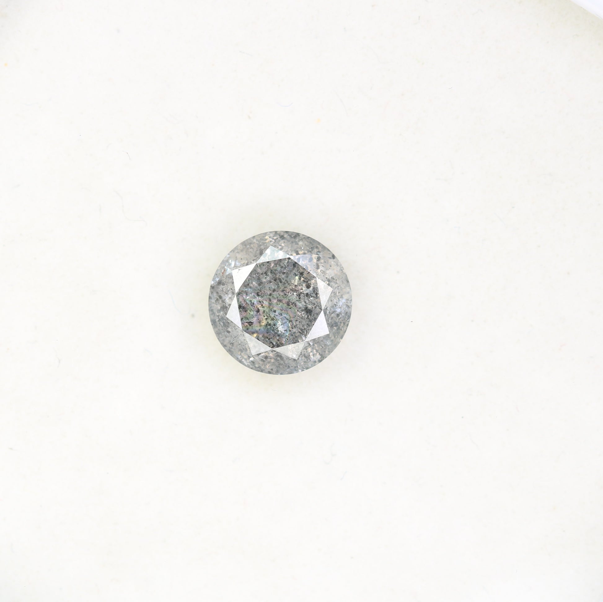 1.47 Carat Natural Salt And Pepper Round Brilliant Cut Diamond For Wedding Ring - JayKrishna Diamond