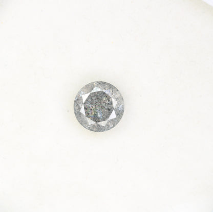 1.47 Carat Natural Salt And Pepper Round Brilliant Cut Diamond For Wedding Ring - JayKrishna Diamond