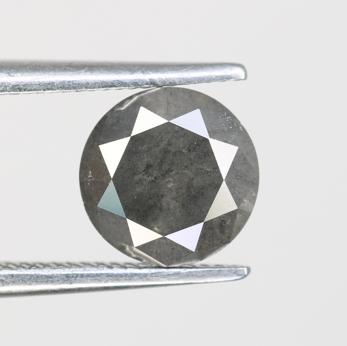 Salt And Pepper Diamond Ring 1.39 Carat Loose Round Brilliant Cut Diamond - JayKrishna Diamond