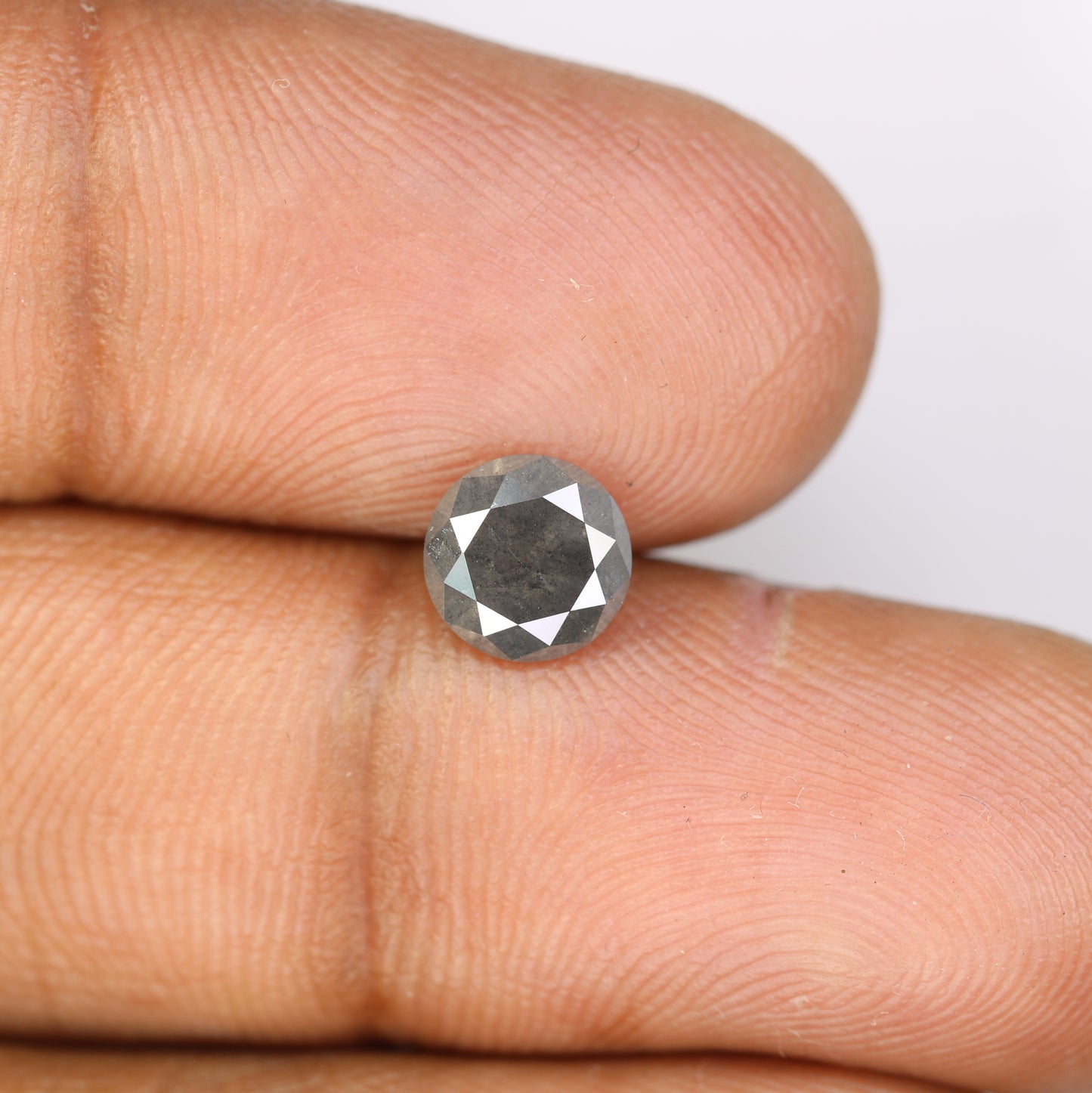 Salt And Pepper Diamond Ring 1.39 Carat Loose Round Brilliant Cut Diamond - JayKrishna Diamond