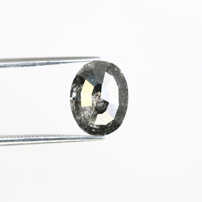 3.49 CT Salt And Pepper Oval Shape 10.40 MM Diamond For Statement Ring - JayKrishna Diamond