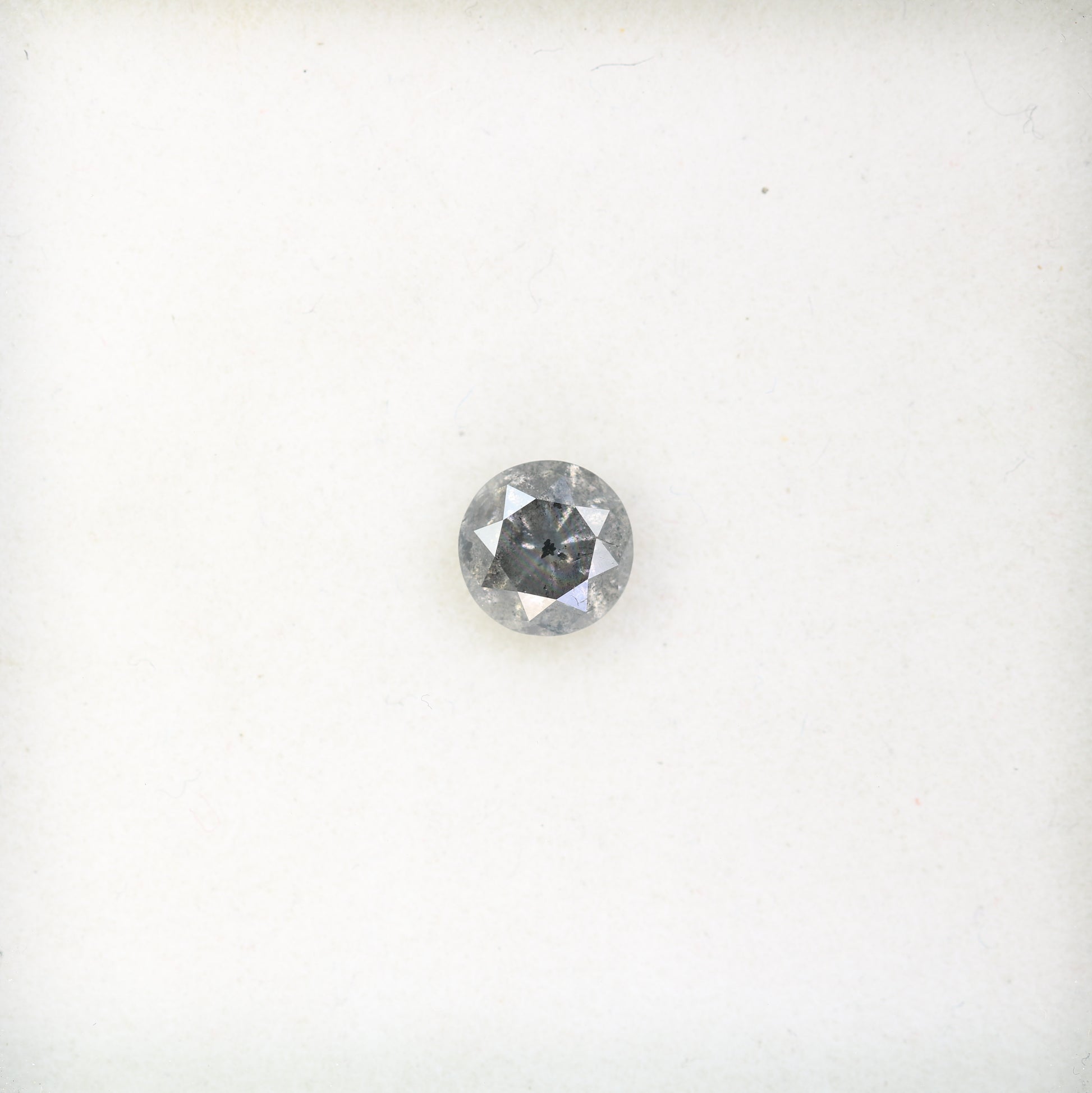 1.09 Carat Salt And Pepper Loose Round Brilliant Cut Diamond For Engagement Ring - JayKrishna Diamond
