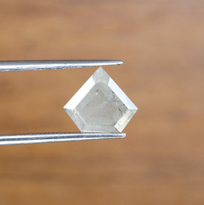 2.54 CT 8.50 MM Diamond Cut Salt And Pepper Diamond For Statement Ring - JayKrishna Diamond