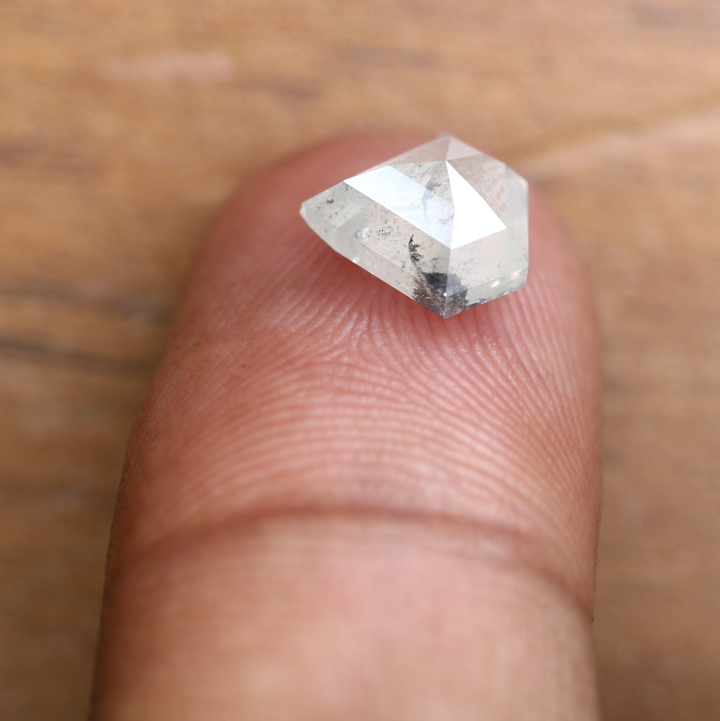 2.54 CT 8.50 MM Diamond Cut Salt And Pepper Diamond For Statement Ring - JayKrishna Diamond