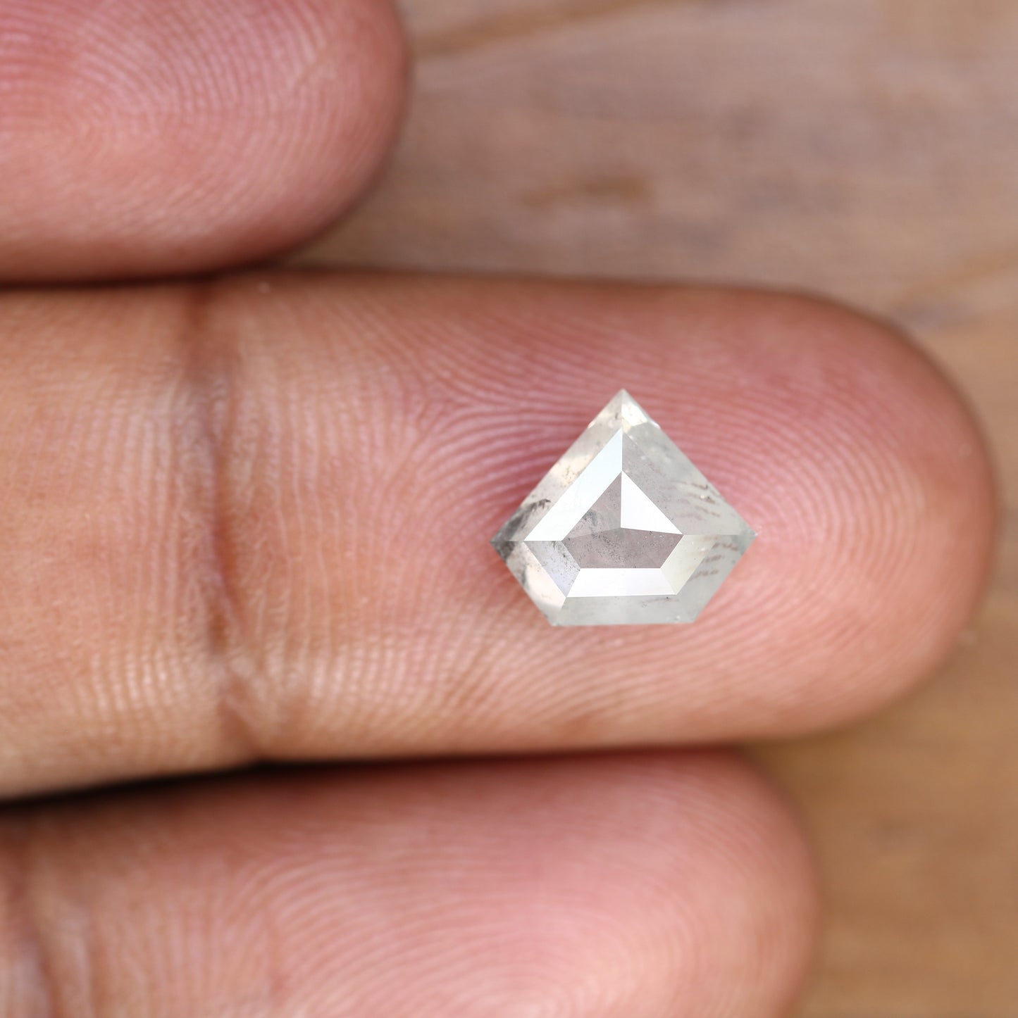 2.54 CT 8.50 MM Diamond Cut Salt And Pepper Diamond For Statement Ring - JayKrishna Diamond