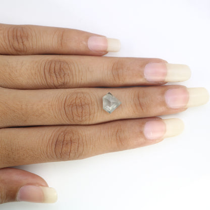 2.54 CT 8.50 MM Diamond Cut Salt And Pepper Diamond For Statement Ring - JayKrishna Diamond
