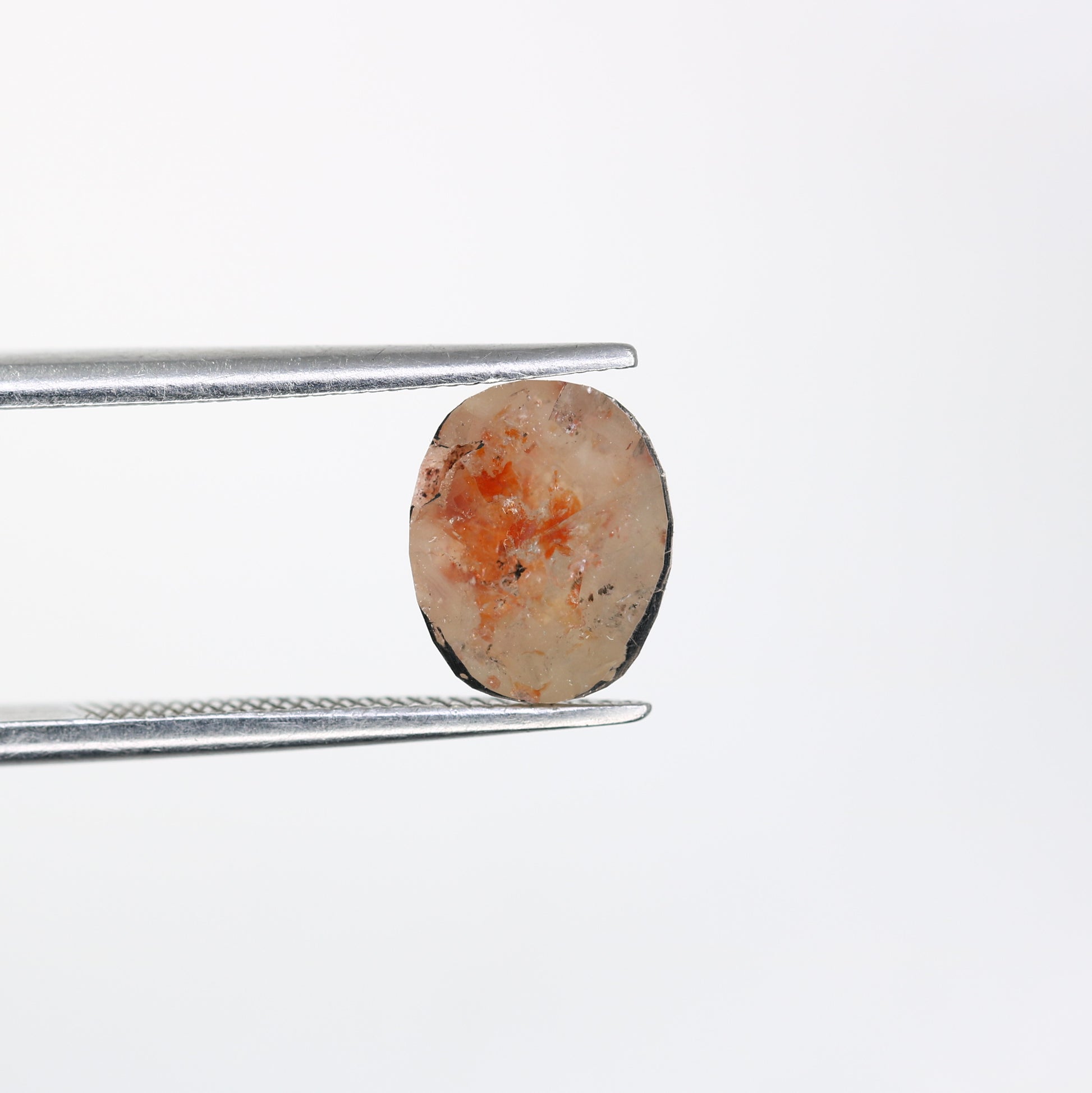 1.48 Carat Oval Shaped Diamond Ring Natural Loose Fancy Peach Color Diamond - JayKrishna Diamond