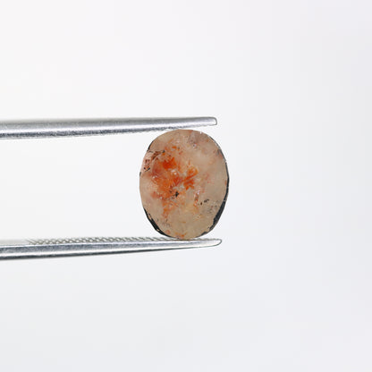 1.48 Carat Oval Shaped Diamond Ring Natural Loose Fancy Peach Color Diamond - JayKrishna Diamond