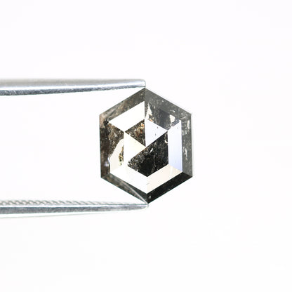 2.10 Carat Hexagon Shape 9.00 MM Salt And Pepper Loose Diamond For Wedding Ring - JayKrishna Diamond