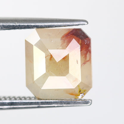 Emerald Shaped Diamond Ring 1.29 Carat Natural Loose Light Peach Color Diamond - JayKrishna Diamond