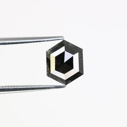 1.78 CT Salt And Pepper 8.20 MM Hexagon Shape Loose Diamond For Wedding Ring - JayKrishna Diamond