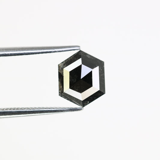 1.78 CT Salt And Pepper 8.20 MM Hexagon Shape Loose Diamond For Wedding Ring - JayKrishna Diamond