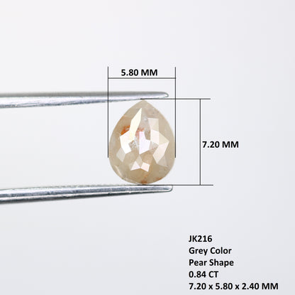 Natural Diamond 0.84 Carat Pear Shaped Grey Loose Diamond For Engagement Ring - JayKrishna Diamond