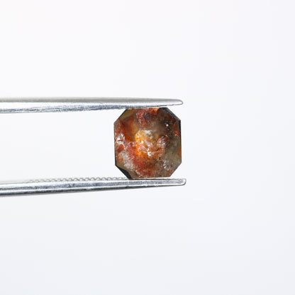 Asscher Shaped Diamond Ring 1.19 Carat Natural Brown Color Diamond - JayKrishna Diamond