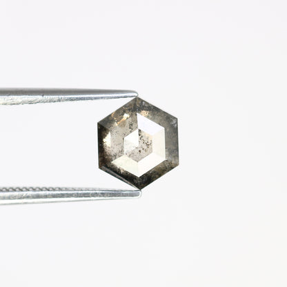 1.46 CT 7.30 MM Hexagon Shape Loose Salt And Pepper Diamond For Wedding Ring - JayKrishna Diamond
