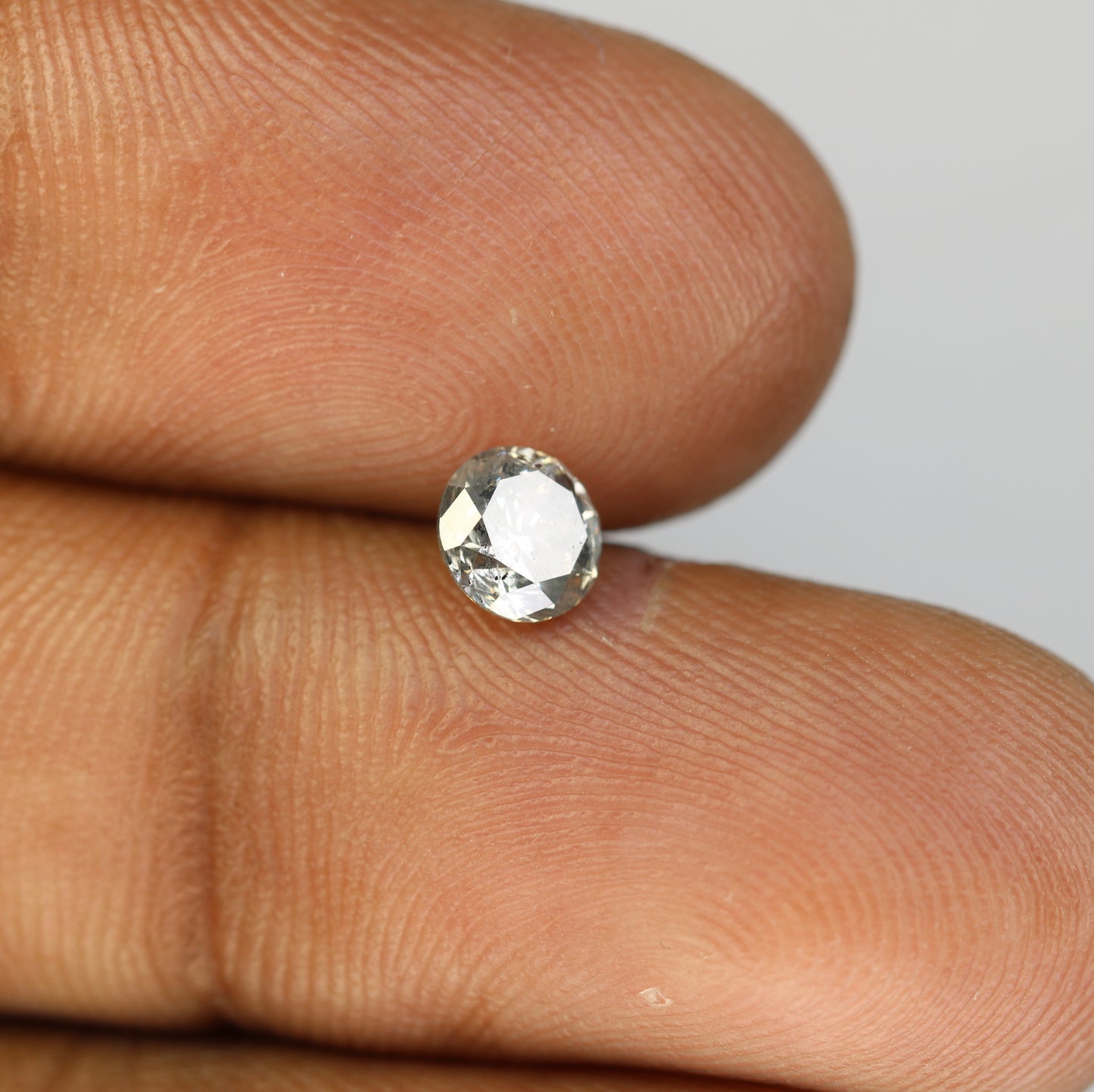 0.69 Carat Loose Round Brilliant Cut salt And Pepper Diamond For Galaxy Ring - JayKrishna Diamond