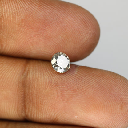 0.69 Carat Loose Round Brilliant Cut salt And Pepper Diamond For Galaxy Ring - JayKrishna Diamond