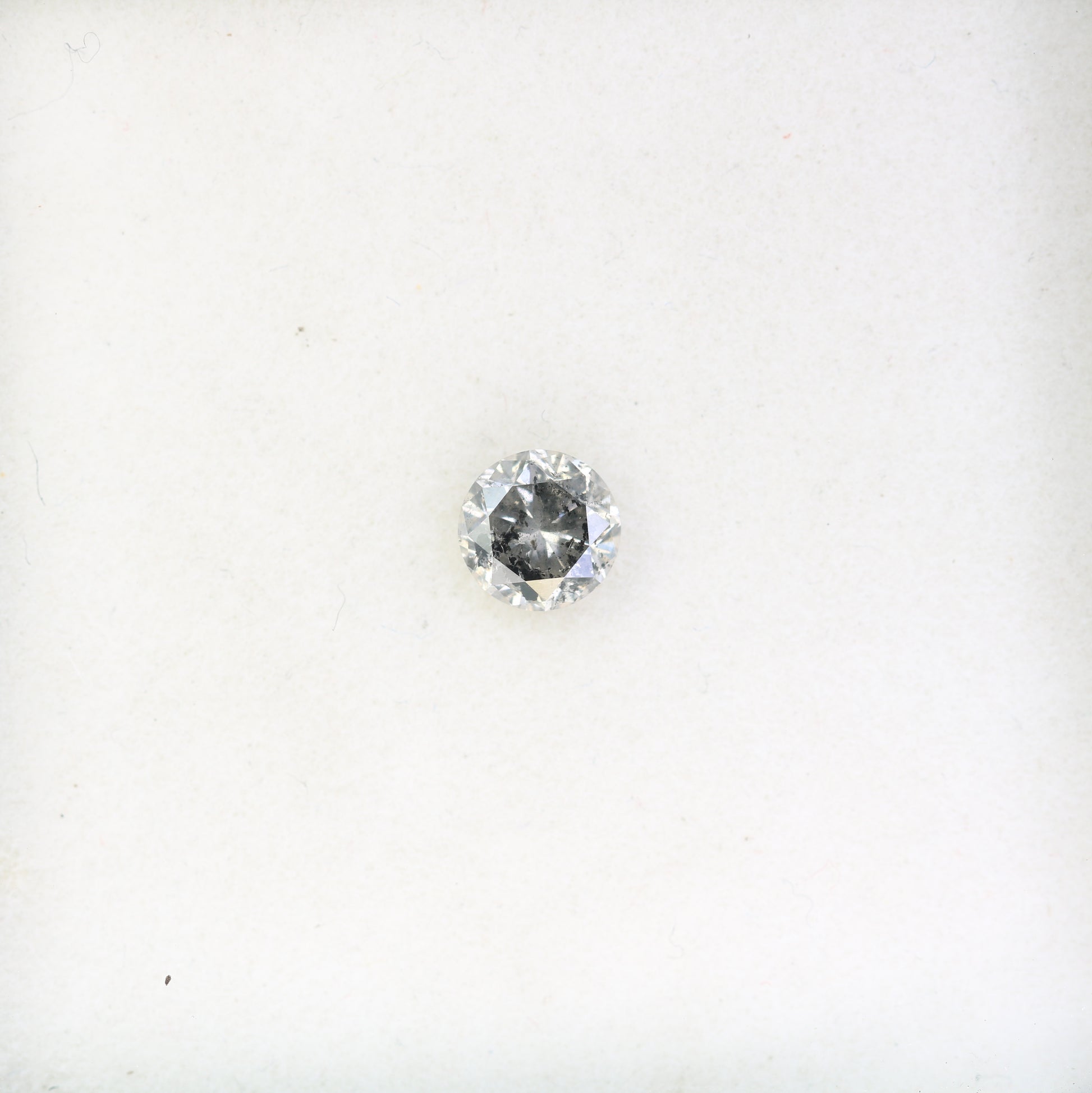 0.69 Carat Loose Round Brilliant Cut salt And Pepper Diamond For Galaxy Ring - JayKrishna Diamond