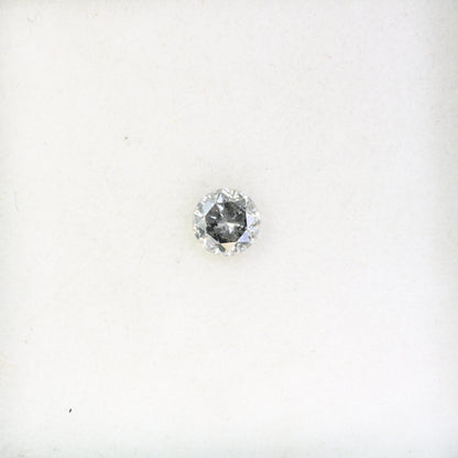 0.69 Carat Loose Round Brilliant Cut salt And Pepper Diamond For Galaxy Ring - JayKrishna Diamond