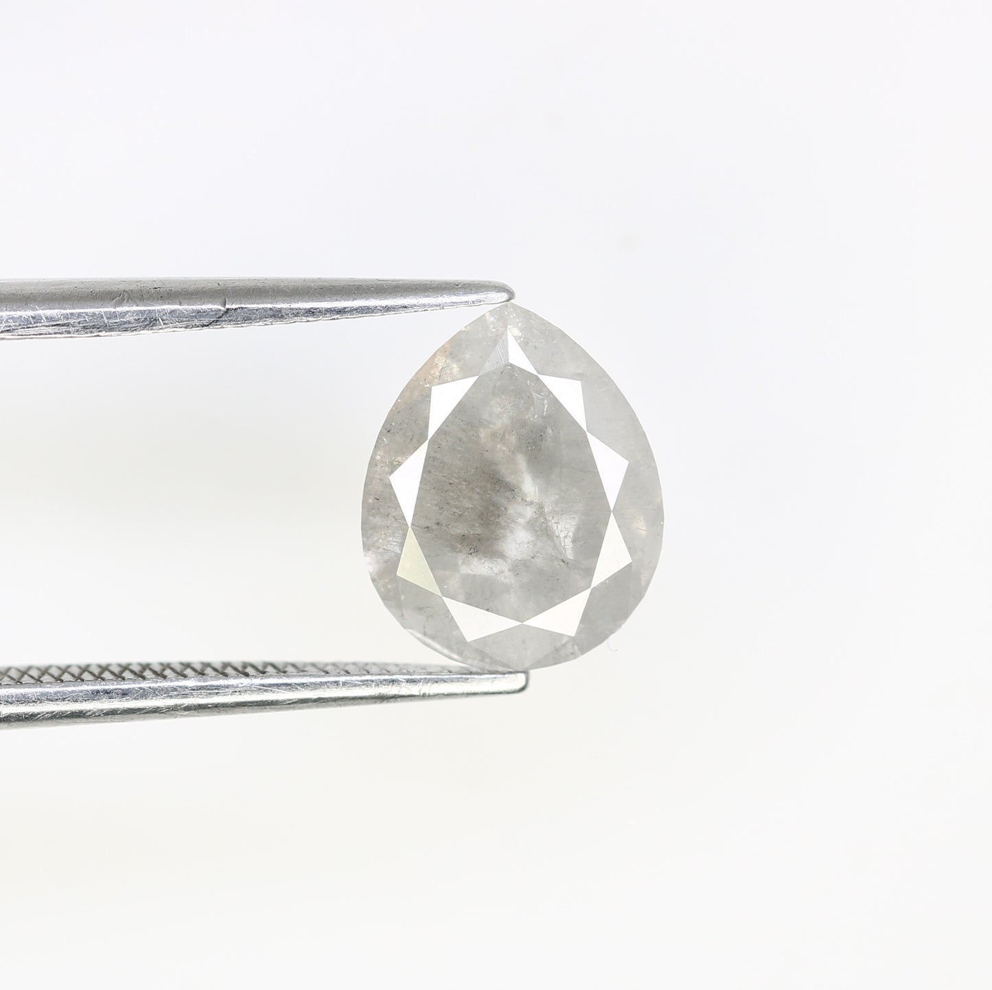 1.93 CT Natural Loose Grey Pear Shaped 9.40 MM Diamond For Wedding Ring - JayKrishna Diamond