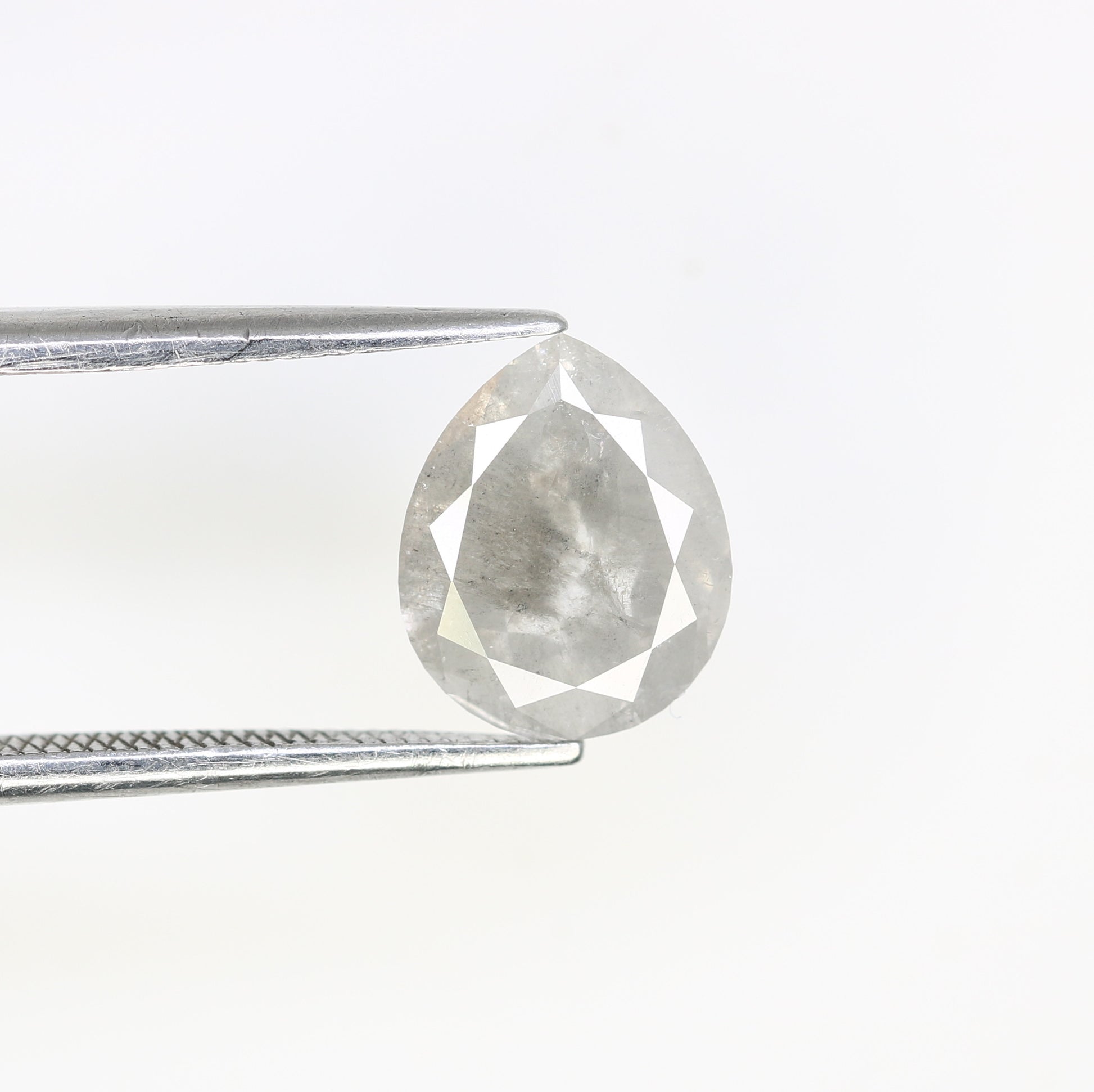 1.93 CT Natural Loose Grey Pear Shaped 9.40 MM Diamond For Wedding Ring - JayKrishna Diamond