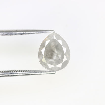 1.93 CT Natural Loose Grey Pear Shaped 9.40 MM Diamond For Wedding Ring - JayKrishna Diamond