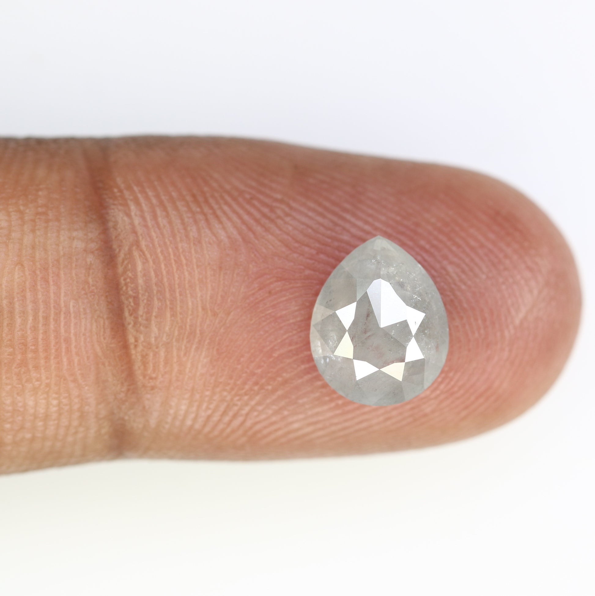 1.93 CT Natural Loose Grey Pear Shaped 9.40 MM Diamond For Wedding Ring - JayKrishna Diamond