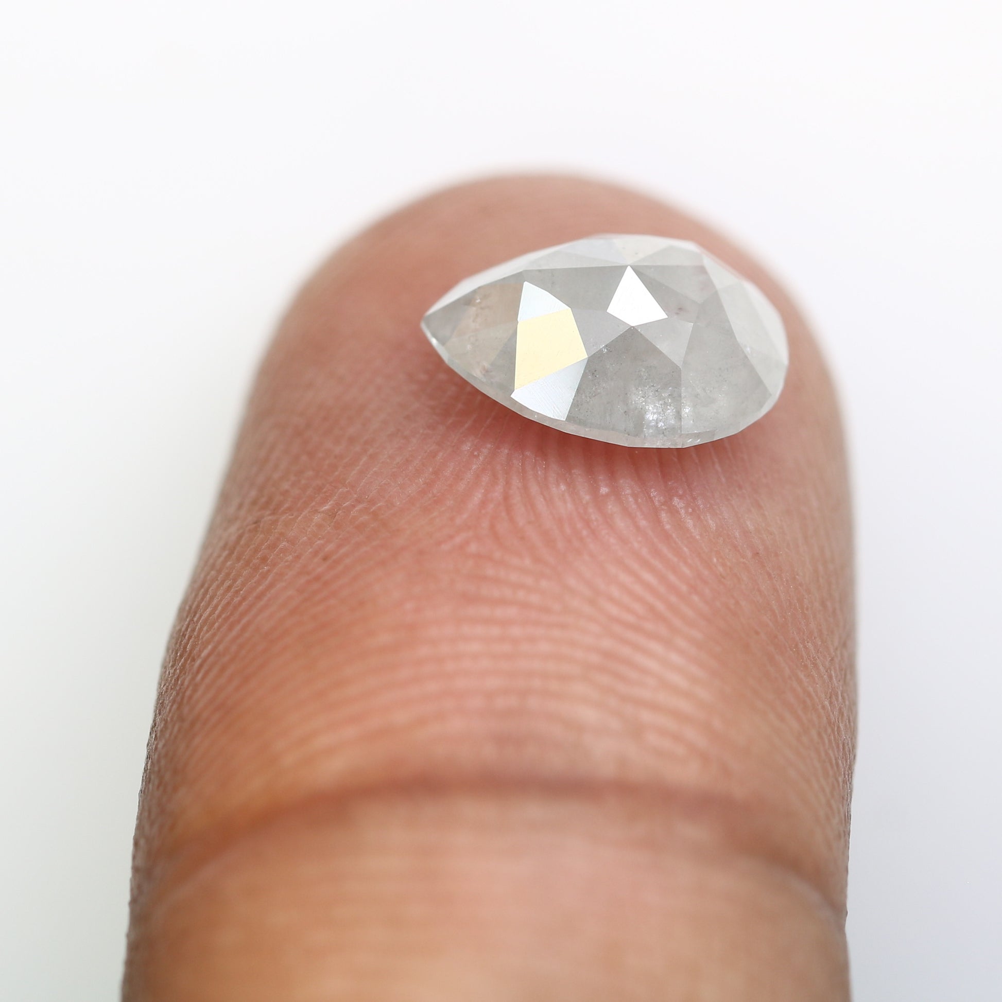 1.93 CT Natural Loose Grey Pear Shaped 9.40 MM Diamond For Wedding Ring - JayKrishna Diamond