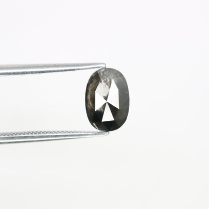 1.55 CT Oval Shape 8.50 MM Salt And Pepper Diamond For Statement Ring - JayKrishna Diamond