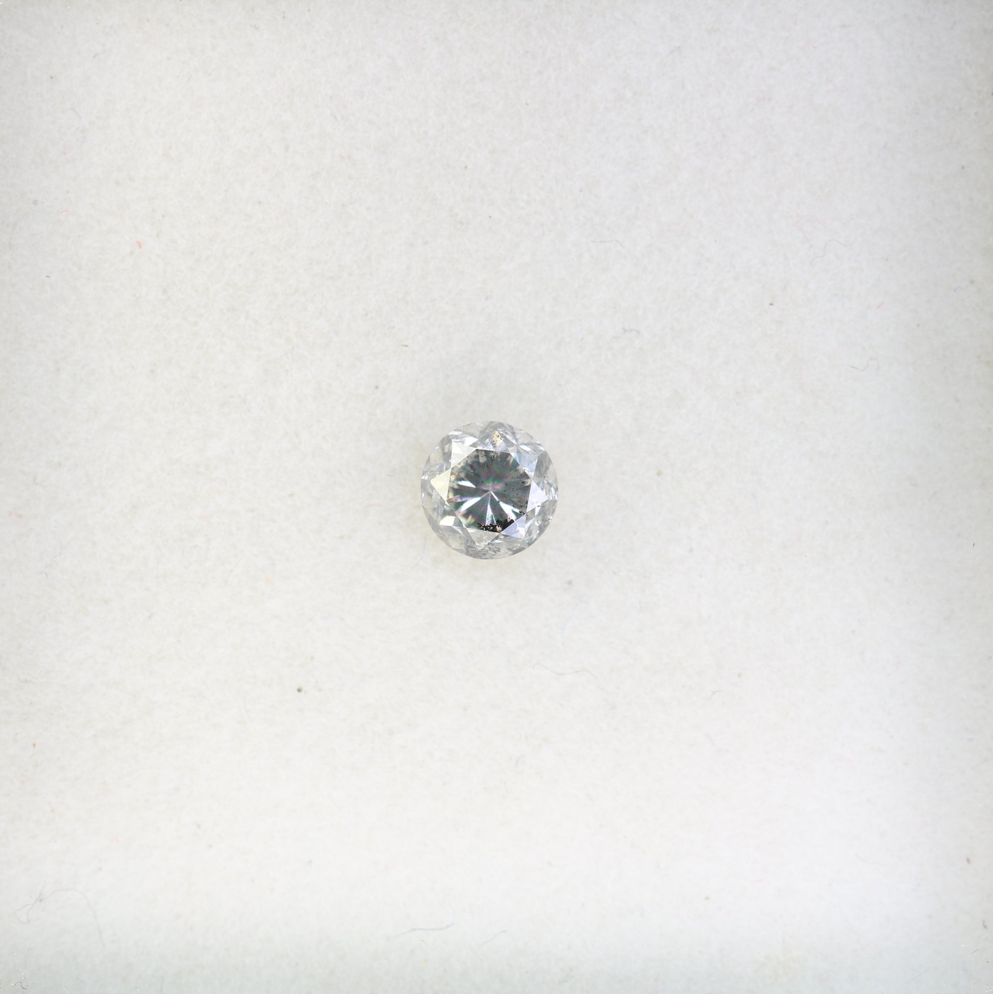 0.67 Carat Salt and Pepper Round Brilliant Cut Loose Diamond for Wedding Ring - Unique Gemstone for Custom Bridal Jewelry Designs - JayKrishna Diamond