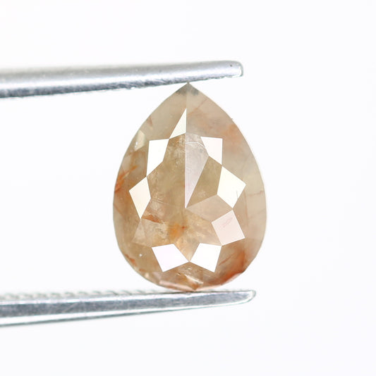 0.91 CT 7.90 MM Grey Pear Shape Unique Diamond For Wedding Ring - JayKrishna Diamond