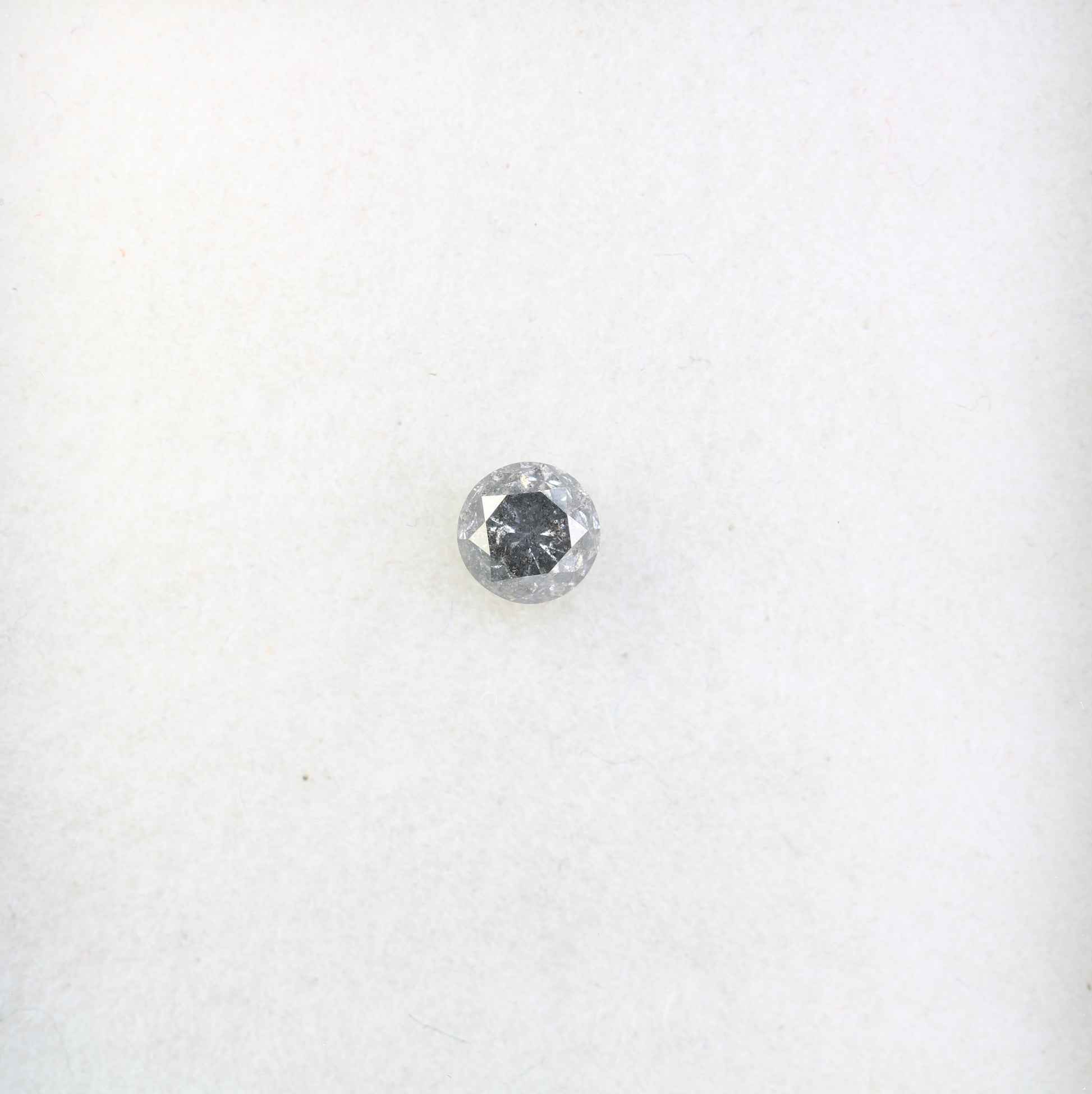 0.47 Carat Salt And Pepper Loose Round Brilliant Cut Diamond For Wedding Ring - JayKrishna Diamond