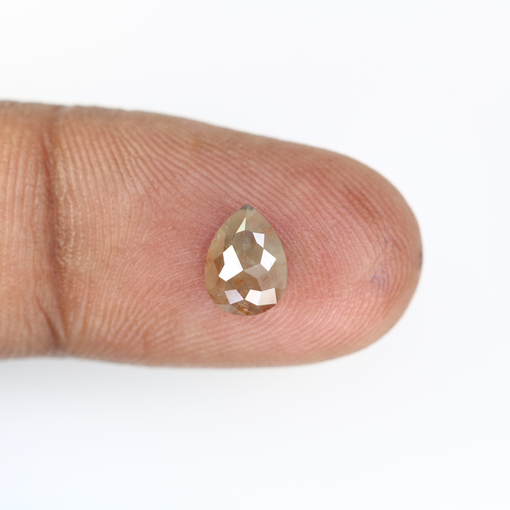 0.91 CT 7.90 MM Grey Pear Shape Unique Diamond For Wedding Ring - JayKrishna Diamond
