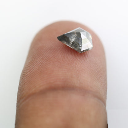 1.13 Carat Salt And Pepper Color Loose 7.10 MM Diamond Shaped For Wedding Ring - JayKrishna Diamond