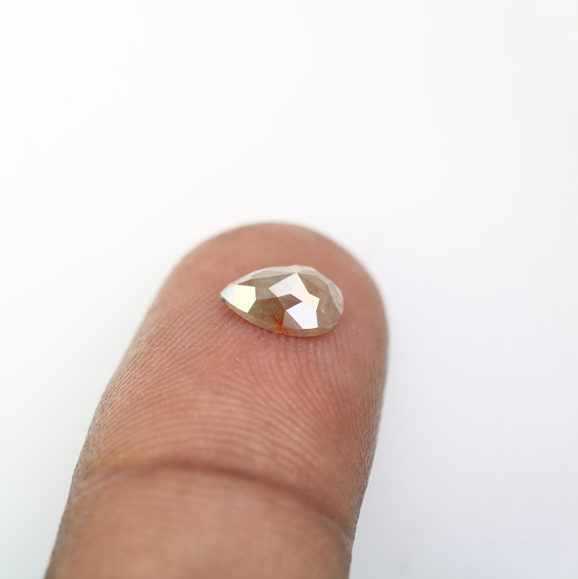 0.91 CT 7.90 MM Grey Pear Shape Unique Diamond For Wedding Ring - JayKrishna Diamond