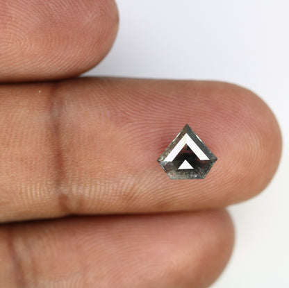 1.13 Carat Salt And Pepper Color Loose 7.10 MM Diamond Shaped For Wedding Ring - JayKrishna Diamond