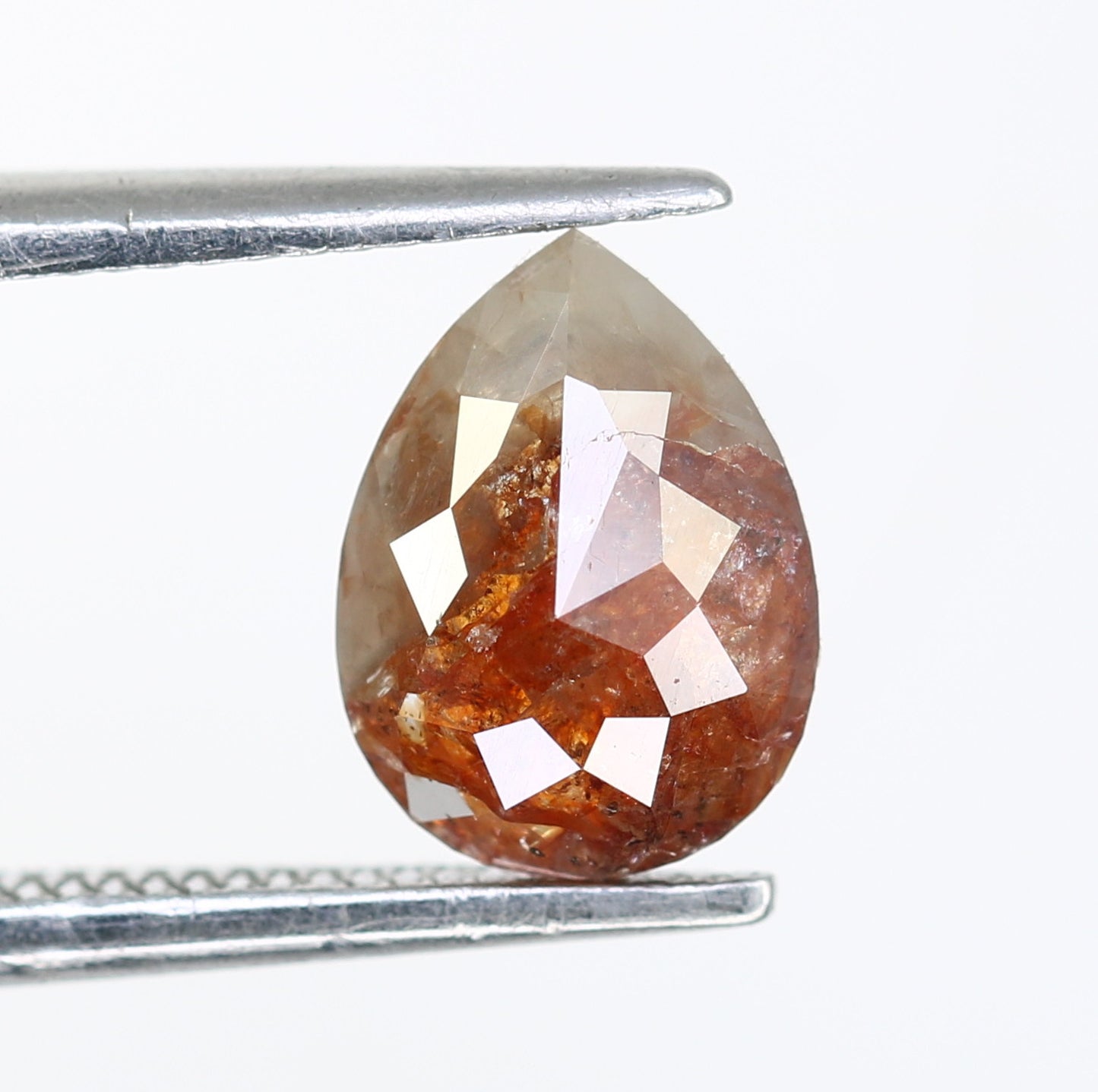 0.88 CT 7.90 MM Red Pear Shape Natural Diamond For Engagement Ring - JayKrishna Diamond