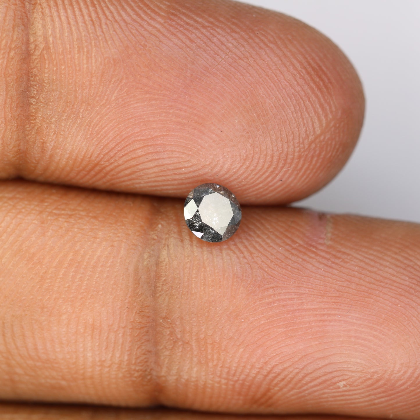 Unique 0.37 CT Salt & Pepper Round Brilliant Cut Diamond | Perfect for Wedding Rings - JayKrishna Diamond