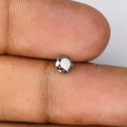 Unique 0.37 CT Salt & Pepper Round Brilliant Cut Diamond | Perfect for Wedding Rings - JayKrishna Diamond