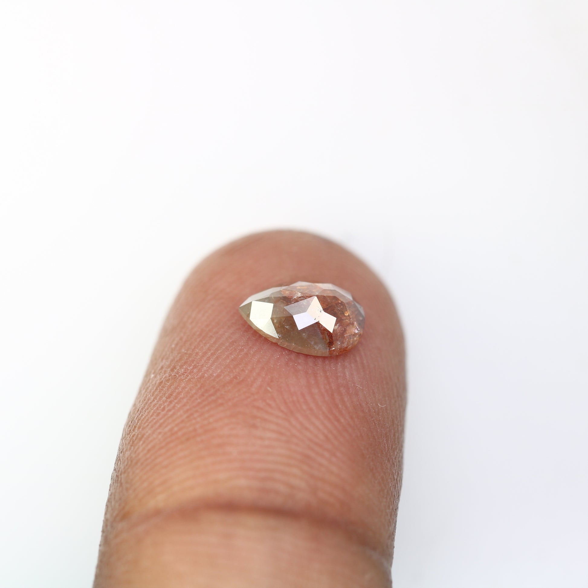 0.88 CT 7.90 MM Red Pear Shape Natural Diamond For Engagement Ring - JayKrishna Diamond