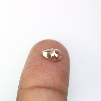 0.88 CT 7.90 MM Red Pear Shape Natural Diamond For Engagement Ring - JayKrishna Diamond