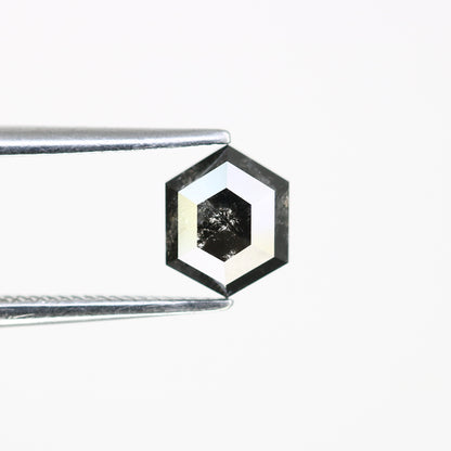 0.99 CT Salt And Pepper 6.60 MM Hexagon Shape Loose Diamond For Wedding Ring - JayKrishna Diamond