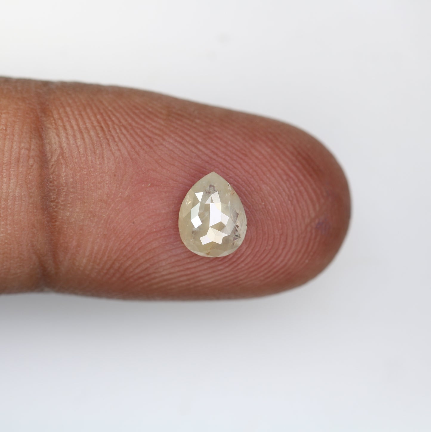 0.82 CT 7.30 MM Pear Shape Grey Diamond For Engagement Ring - JayKrishna Diamond